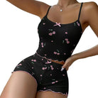 Stay comfortable and fashionable with this women's vest and shorts pajama suit—perfect for lounging or a cozy night's sleep in style! -