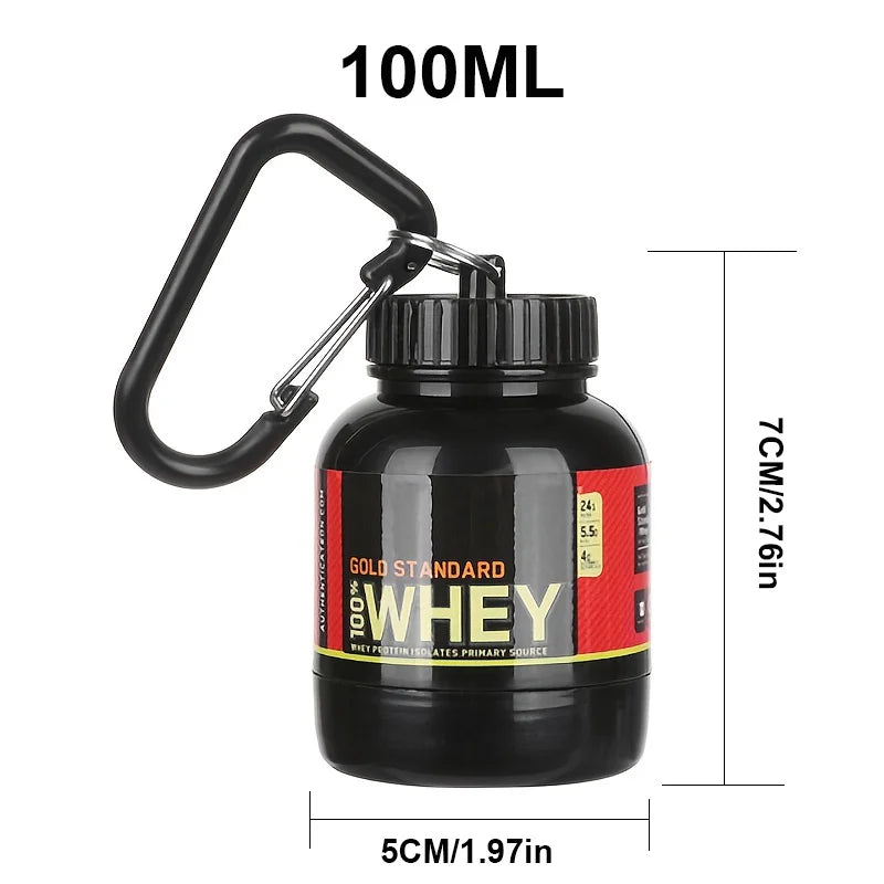 100/200ml Portable Protein Powder Supplement Container -