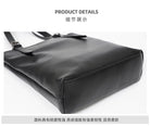 Soft Leather Tote Bag for Men Japanese Korea Style Business Casual Street Handbag Male Large Capacity Zipper Laptop Underam Bags -