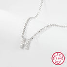 Sterling silver light luxury exquisite letter pendant necklace -