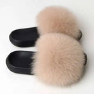 Real Fox Fur Slippers -