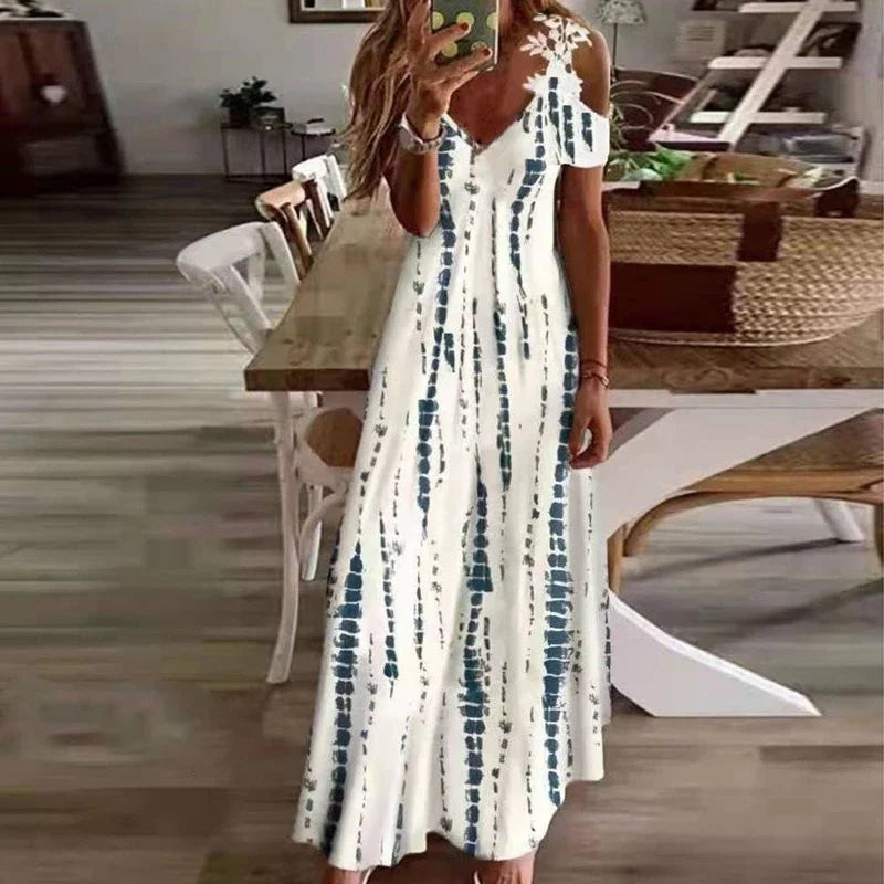 White Lace Sleeveless Dress -
