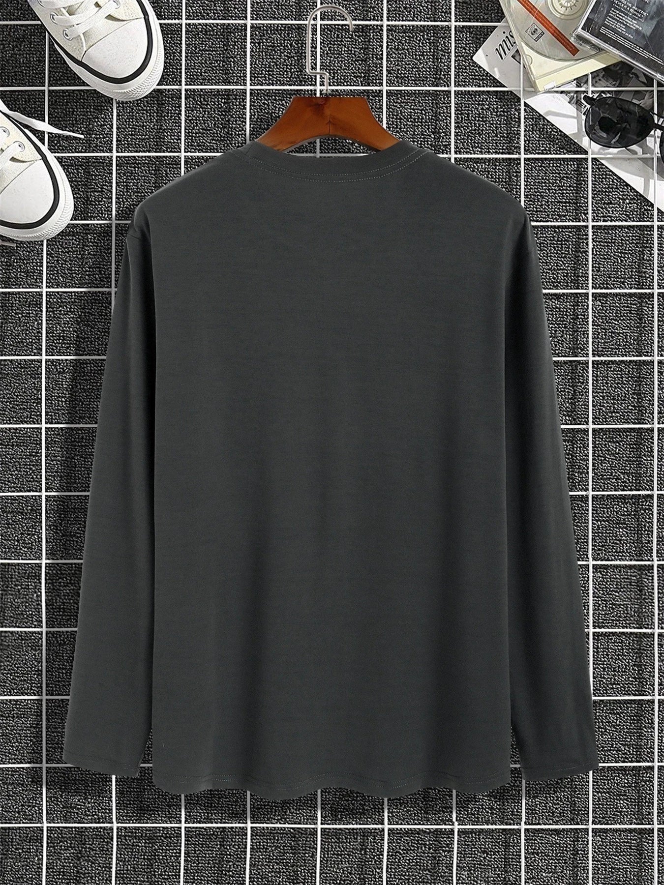Men's 100% pure cotton long sleeved T-shirt top -