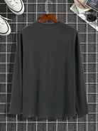 Men's 100% pure cotton long sleeved T-shirt top -