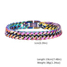 8mm/10mm/12mm Cuban Link Bracelets for Men Women -