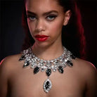 Fashionable personalized black water droplet necklace -