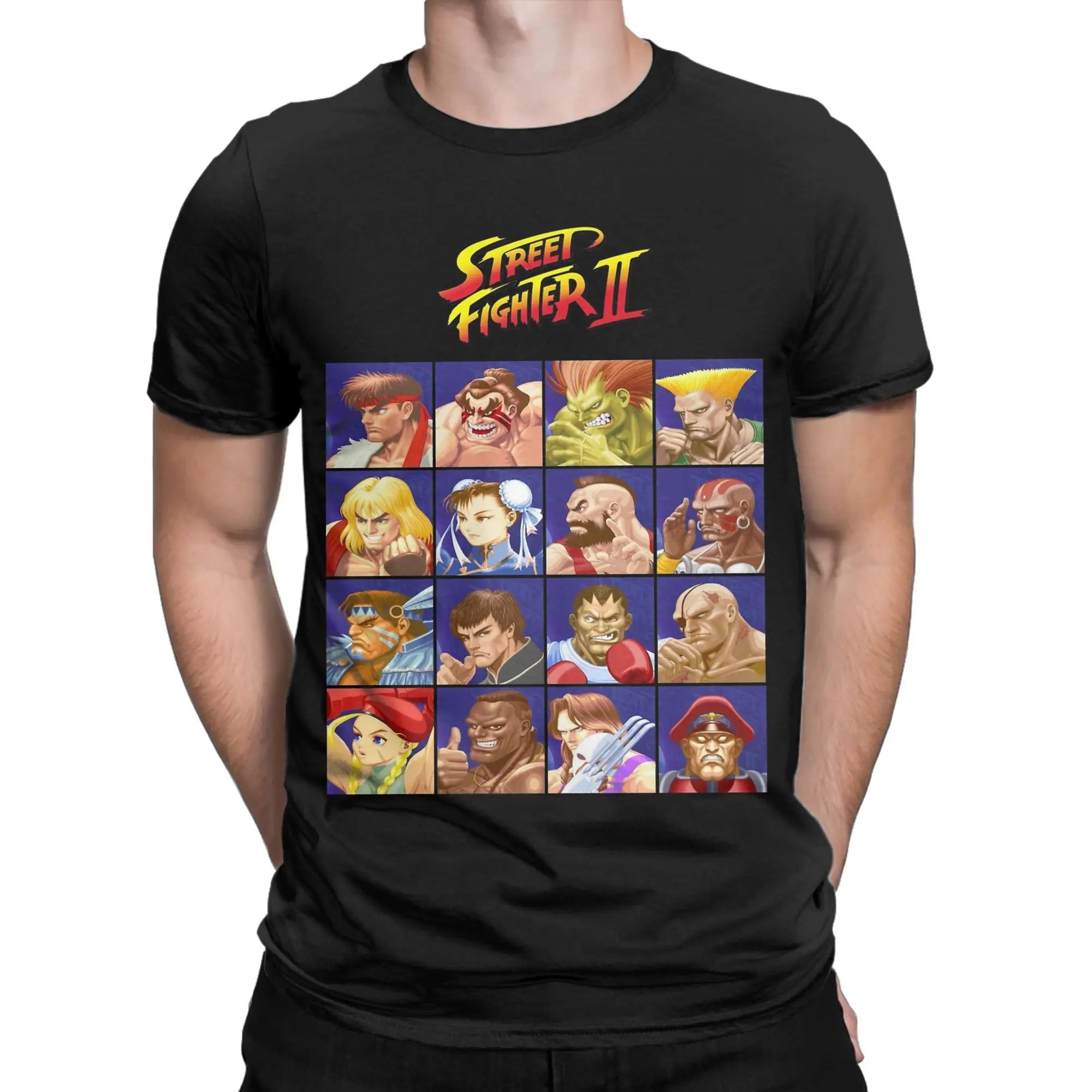 Streets Fighters II T Shirts Men -
