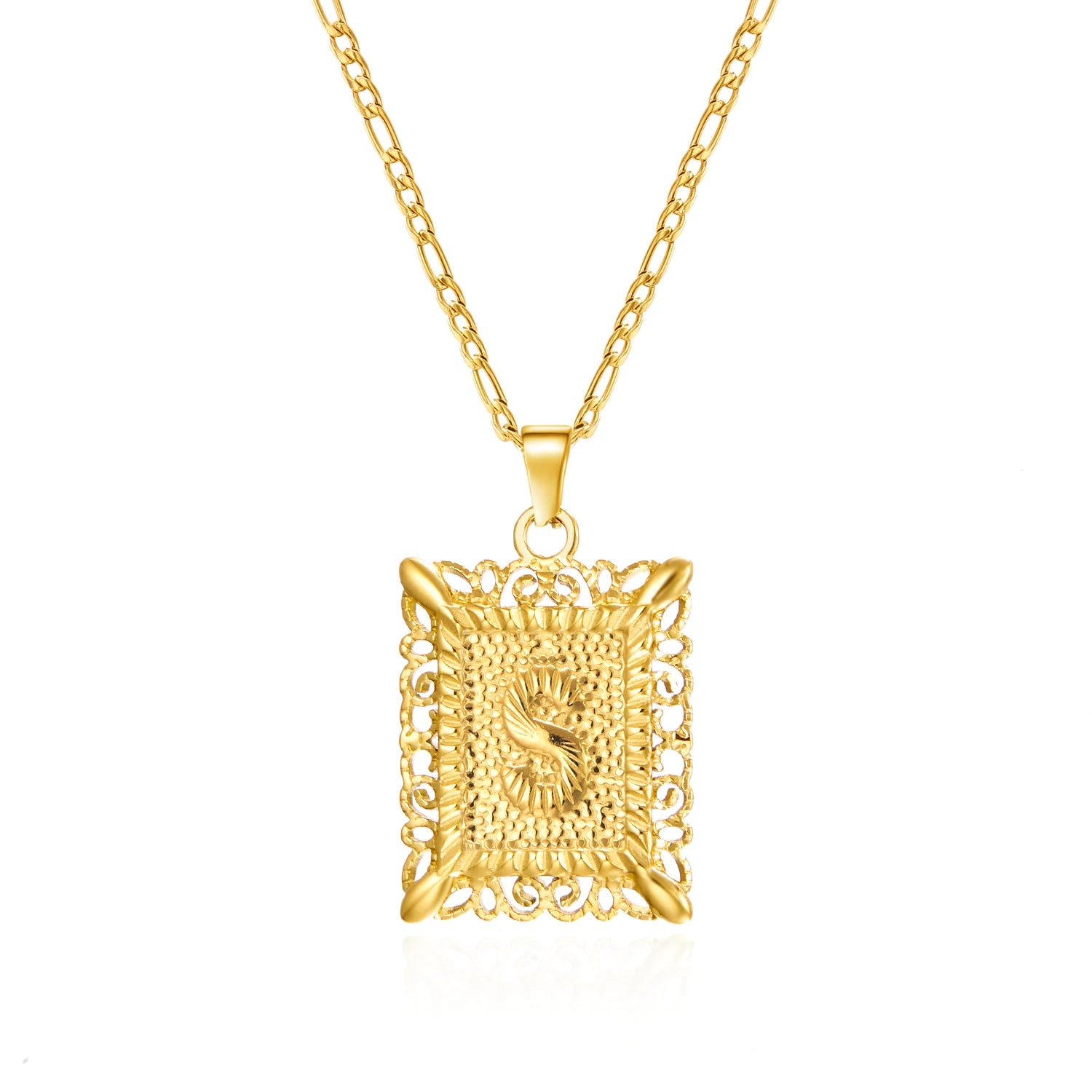 Stainless Steel Initial Letter Necklace For Women & Men -