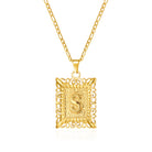Stainless Steel Initial Letter Necklace For Women & Men -