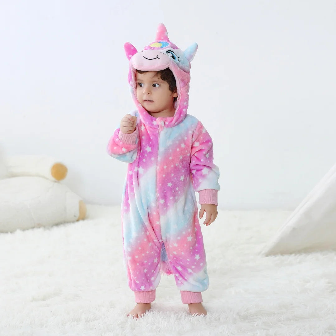 Dress your little one in these cute unisex infant pajamas featuring fun dinosaur and animal prints—perfect for cozy nights and playful days! -