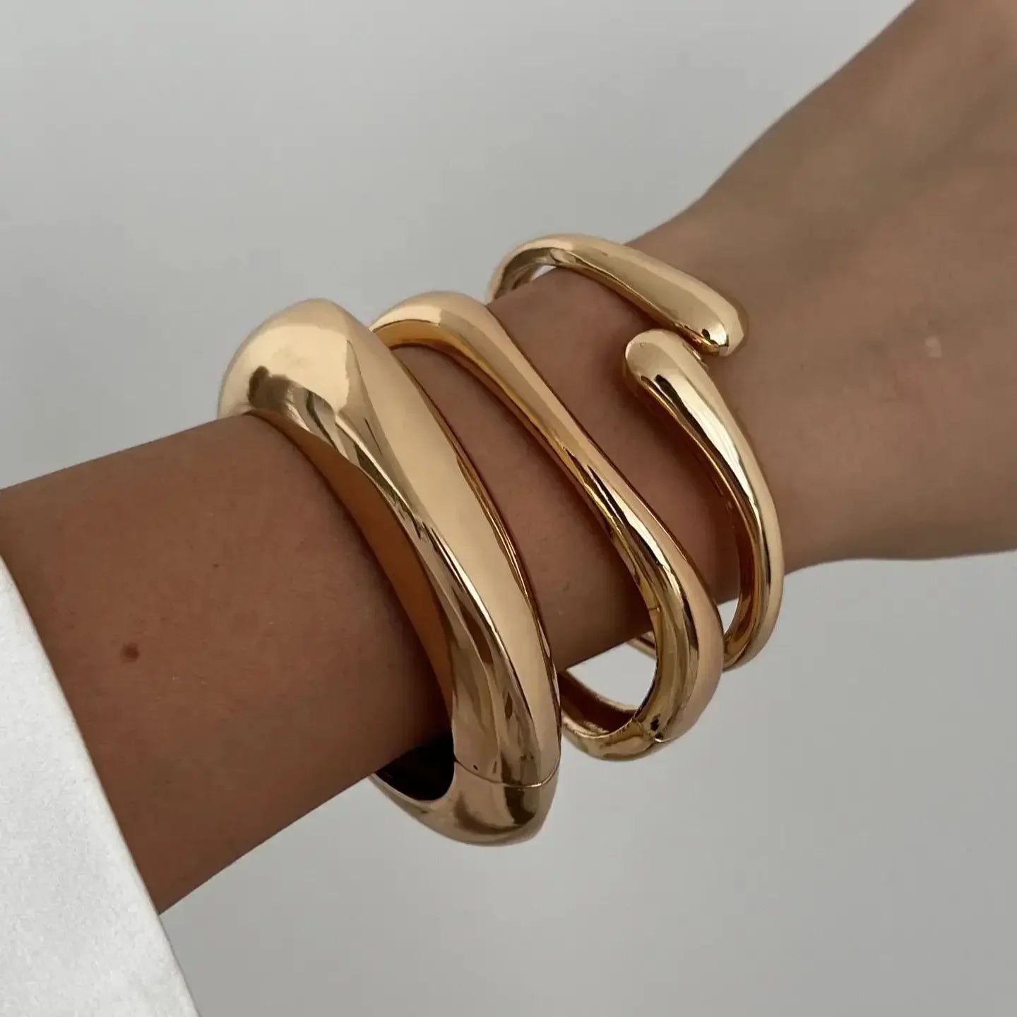 3 Styles Metal Cuff Bangles -