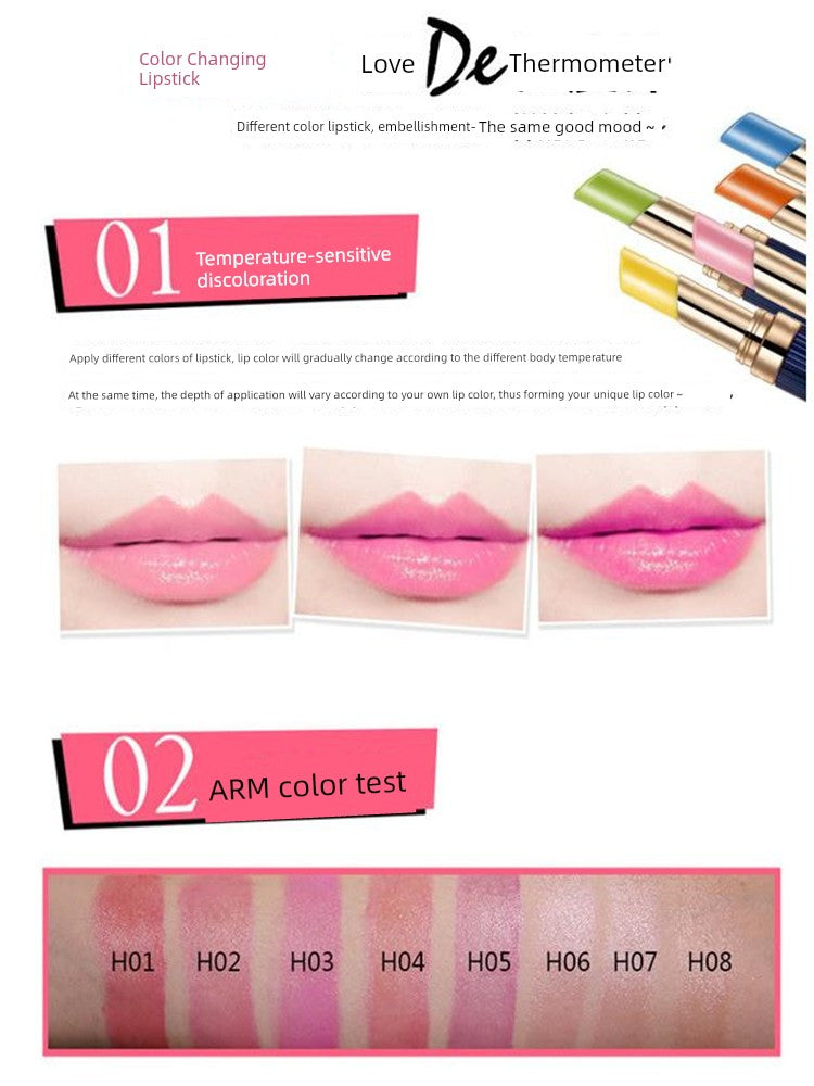 Weimeixiu Life Makeup Plant Color-Changing Lipstick Nourishing Moisturizing No Stain on Cup Not Easy to Fade Pregnant Women Can Use Lipstick -
