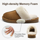 Evshine Women Plush Cotton Slippers Winter Indoor Warm Soft House Slipper Comfort Memory Foam Slides Outdoor Fur Fuzzy Flat Shoe -