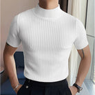 casual simple knitted base T-shirt -