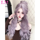 Elevate your style with this 38-inch long ombre brown, red, and blonde highlight straight lace front wig. Perfect for a chic and trendy look, this wig offers versatility and glamour for various occasions. -