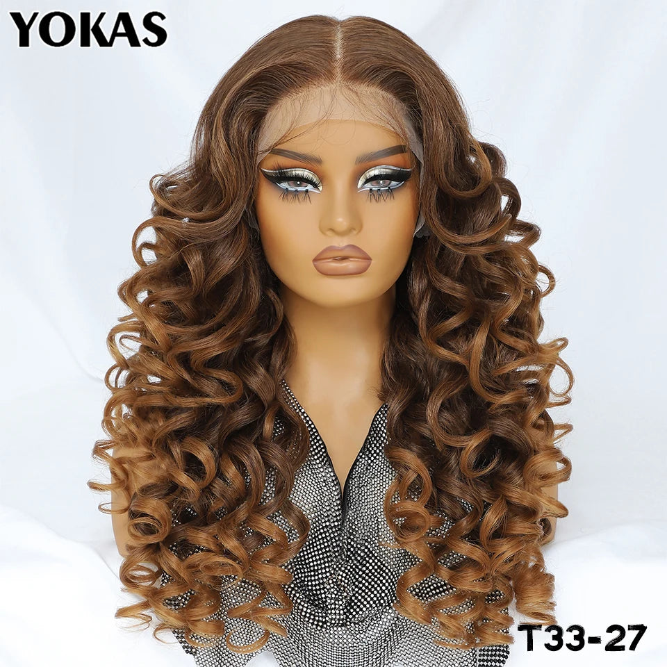 Achieve a stunning look with this Latisha curly 13x6 lace frontal wig. Featuring pre-plucked hairline and baby hair, this wig offers a natural and stylish appearance for a flawless finish. -