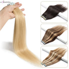 S-noilite Tape In Human Hair Extensions 2.5g/pc Straight Glue In Real Hair Extensions Human Hair Seamless Invisible Double Sides -