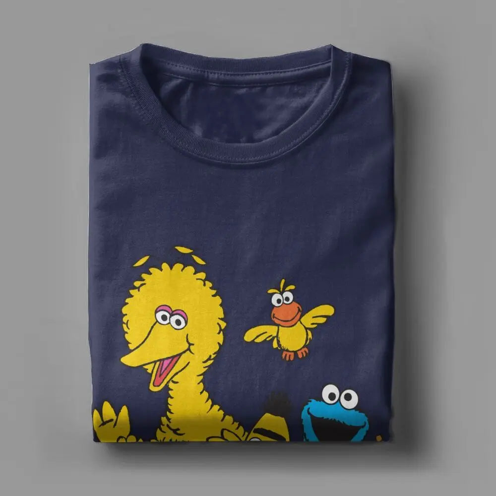 Show off some fun vibes with this men's Sesame Street novelty cotton tee! -