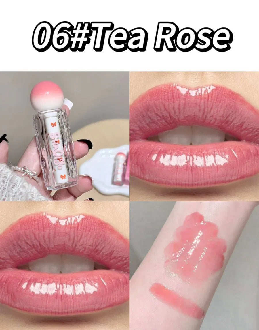 SHAQINUO Watery Lip Gloss Moisturizing Mirror Water Gloss Long-lasting Clear and Tender Lipstick Lip Gloss -