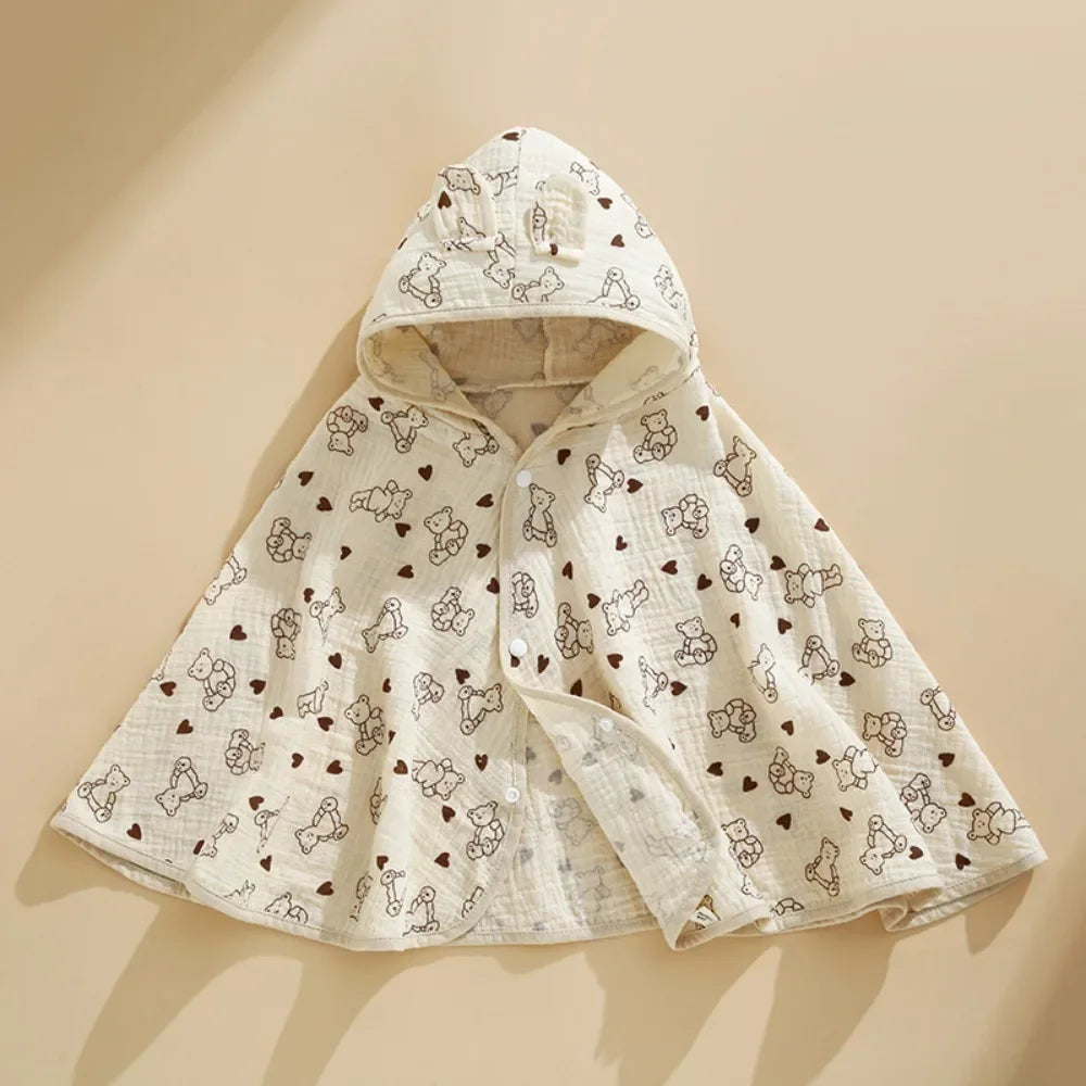 Keep your little ones stylish and comfy with this cute, lightweight cotton cloak shawl—perfect for both boys and girls! -
