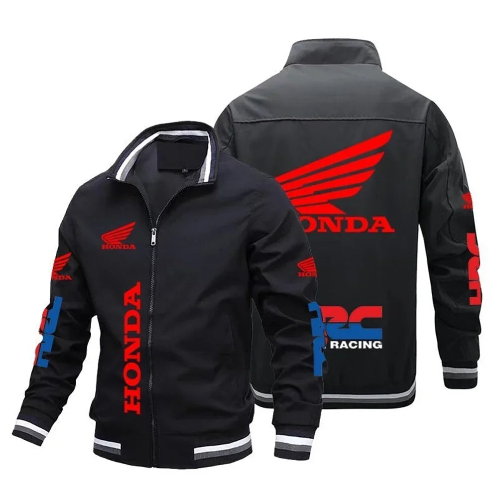 Dress to impress with the latest Honda Moto jacket. Designed for both style and functionality, this new jacket is perfect for motorcycle enthusiasts and fashion-forward individuals alike. -