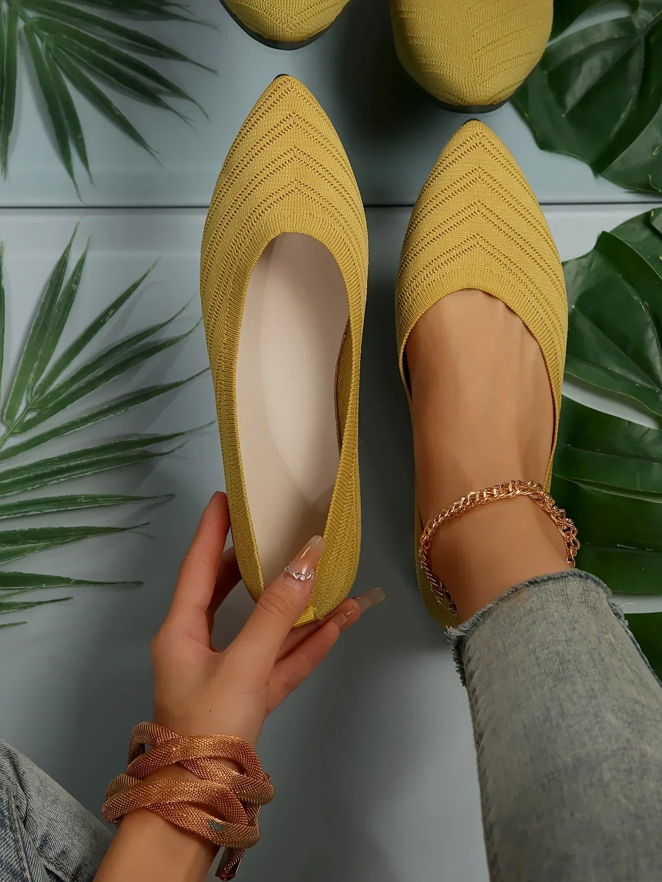 Step out in style with these women's pointed toe flat shoes. -