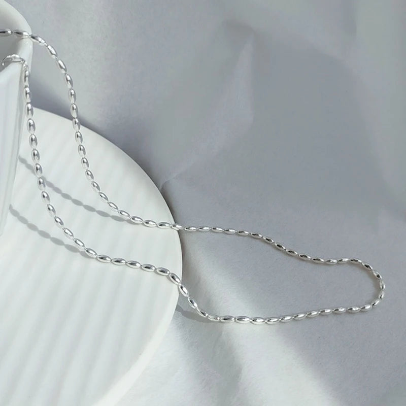 Sterling Silver Necklace Shiny -