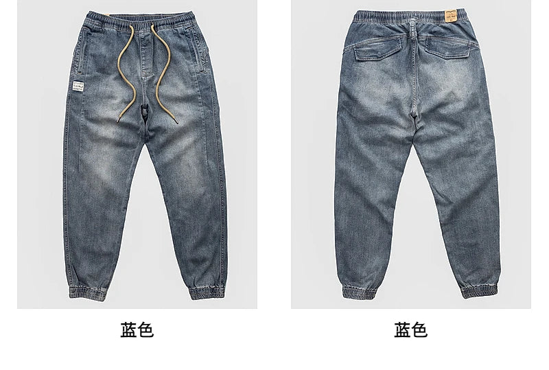 Classic Washed Blue Denim Jeans for Men -