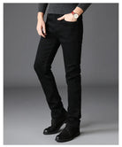 Classic Mens Jeans - Straight Fit Smart Casual Denim Pants -