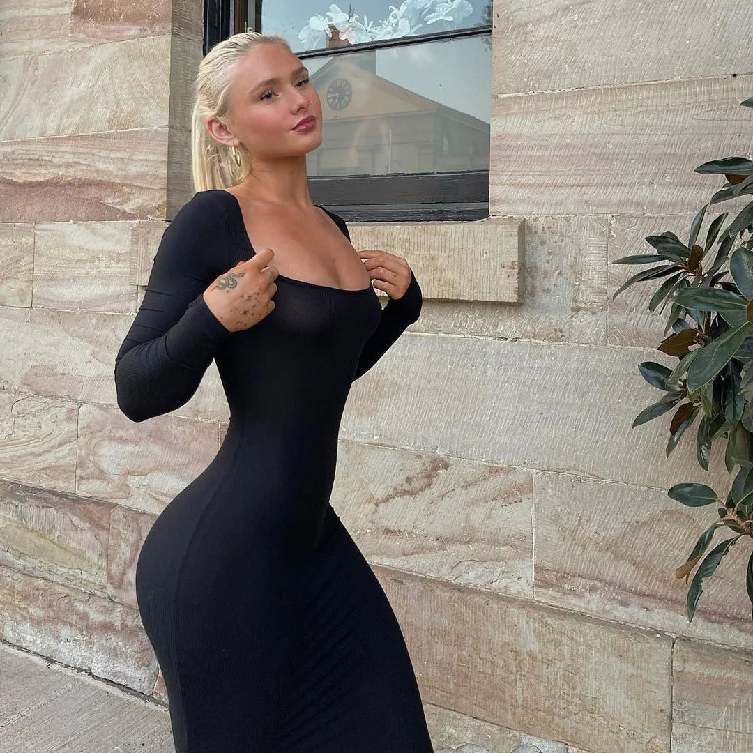 Long sleeves Maxi Dress -