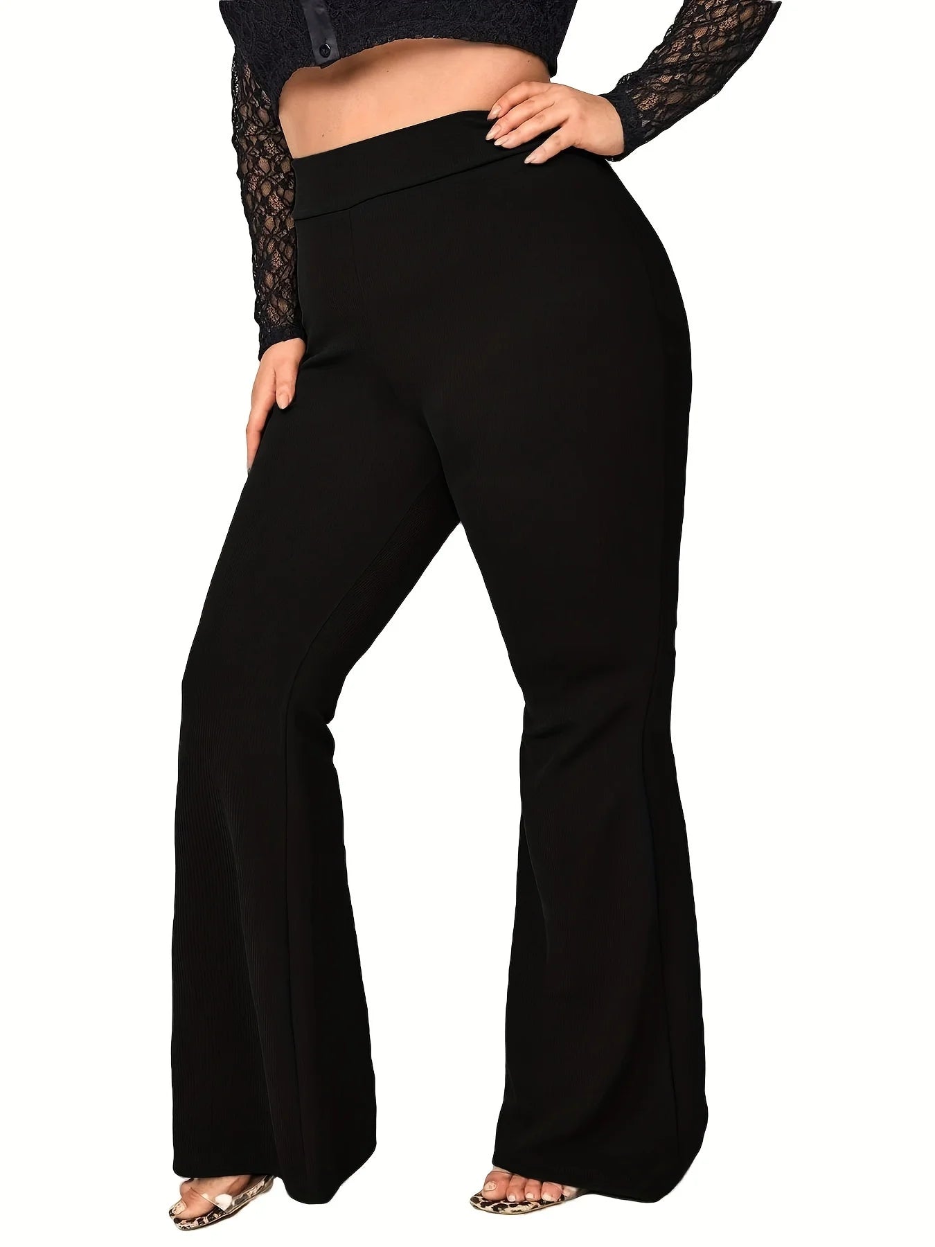 Plus-size flared pants -