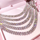 14mm Prong Miami Cuban Link Chain Necklace -
