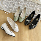 Shoes for Women Fashion Pointed Toe Patent Leather Low Heel Single Shoes Lady Slip on Classic Comfort Office Shoes Zapatos Mujer -