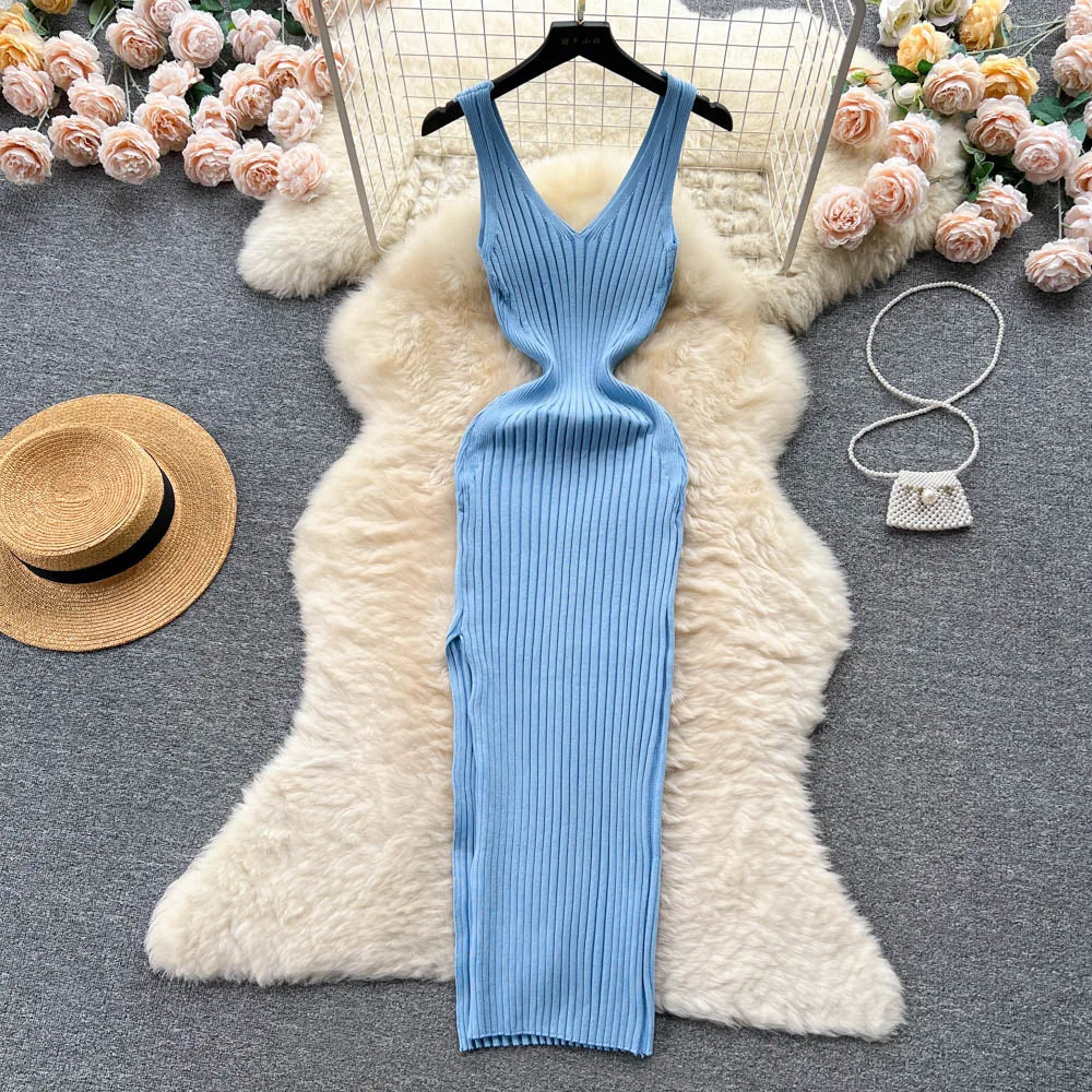Knitted Dress Slim Fit -
