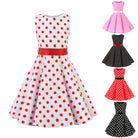 Outfits Party Sleeveless Gown Dress Kid Dots Prints Floral Children Girl Princess Clothes Girls Dresses Straight Dress -