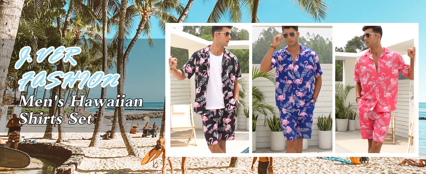 Summer Men's Short Sleeve Shirt And Beach Shorts Set Outdoor Sports Comfortable Men's Shorts Hawaii Men's Travel Casual Shirt -