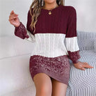 Women's Knitted Sweater Dress -