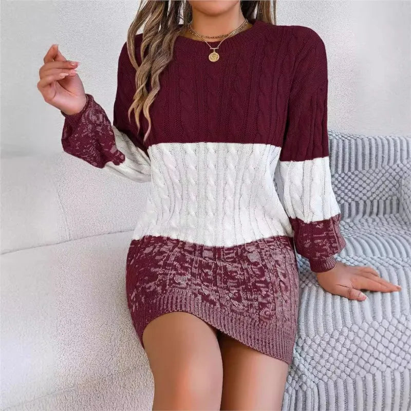 Women's Knitted Sweater Dress -