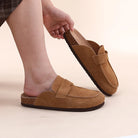 Evshine 2024 Women Cork Slides Classic Clogs For Women Fashion Mules Indoor Home Cork Suede Slippers Outdoor Soft Beach Slippers -