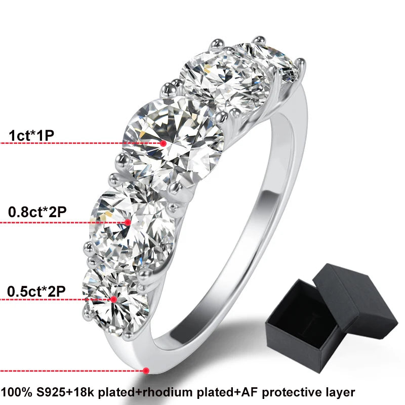 18k Plated 3.6CT Moissanite Rings\ -