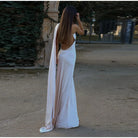 Elegant Ribbon Halter Dress -