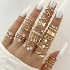 Wave Joint Rings Set (Women) -