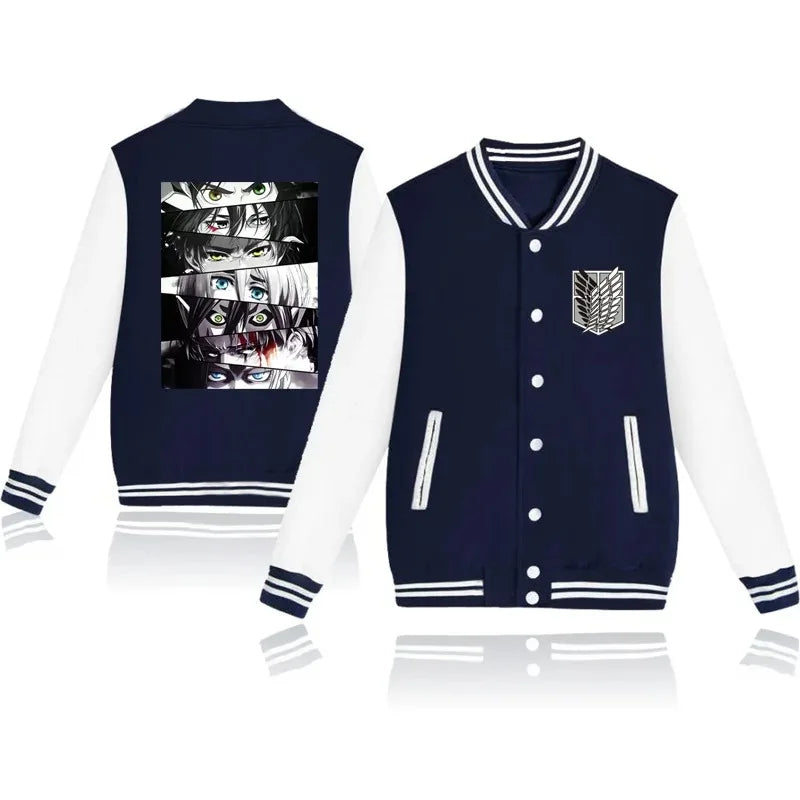 Get a trendy look with this anime baseball jacket (Unisex) -