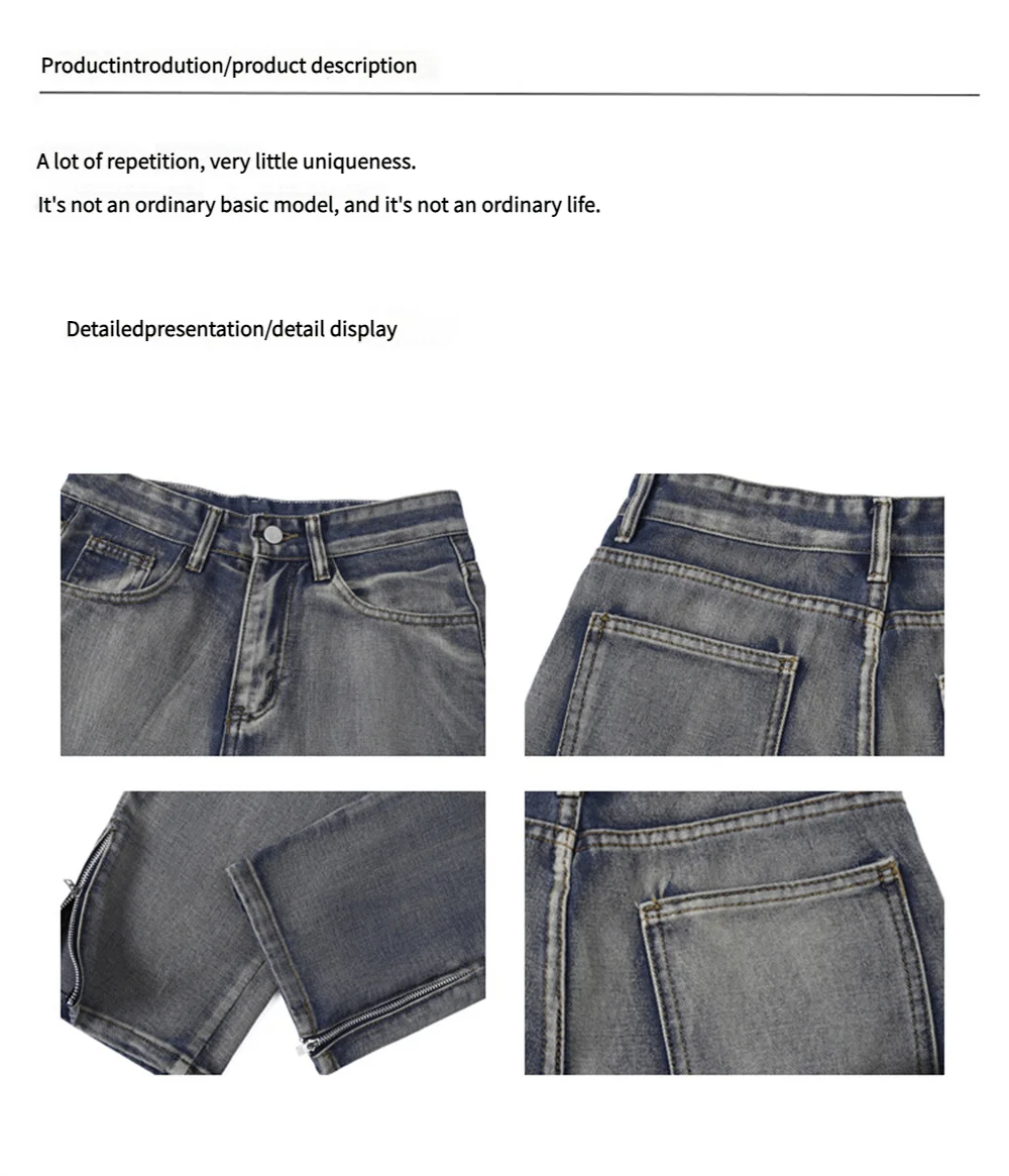 Fashionable and individualistic zipped jeans for men -