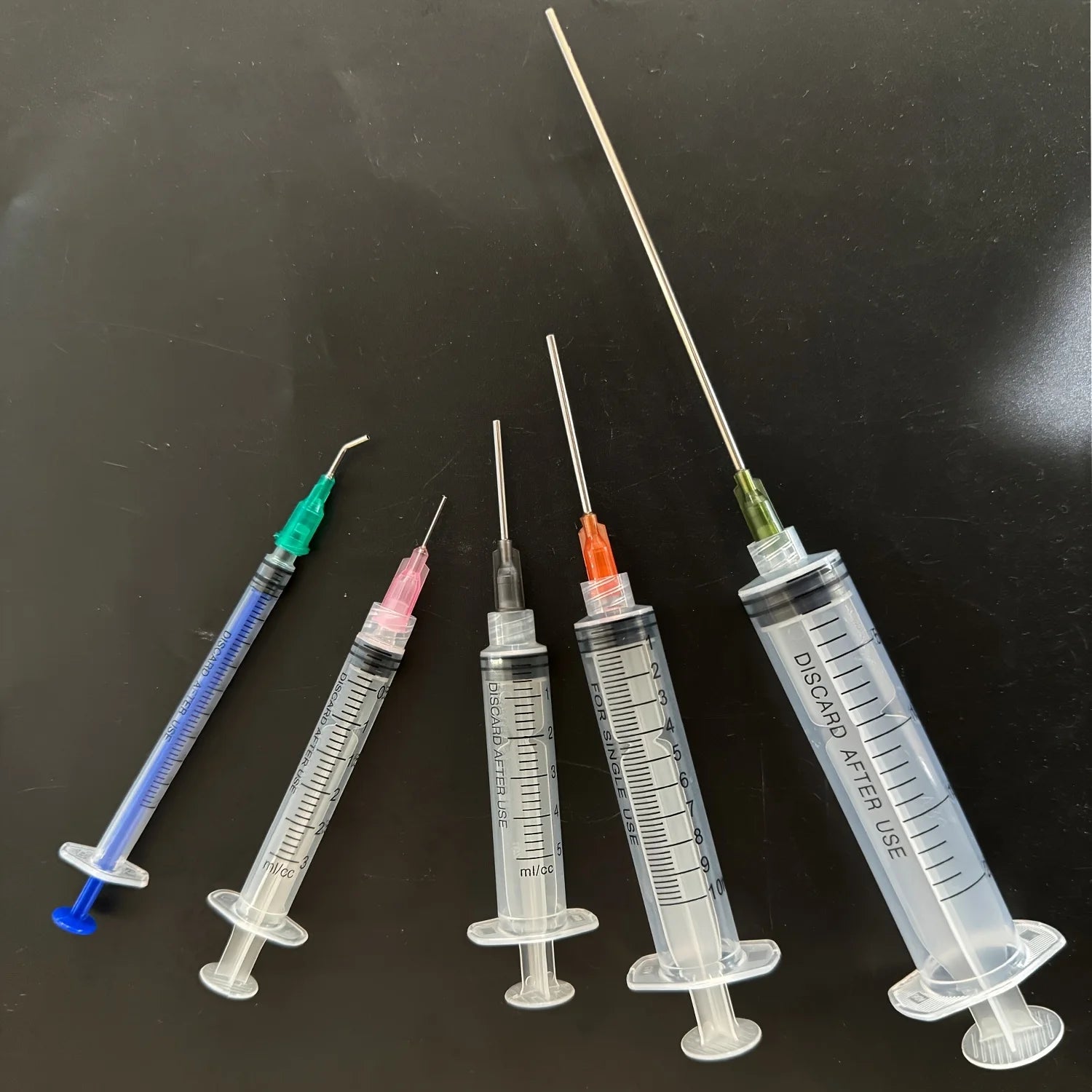 Glue Applicator Syringe with Blunt Tip Needle and Cap, for Liquid, Glue, Ink, Perfume, Lip Gloss Making -