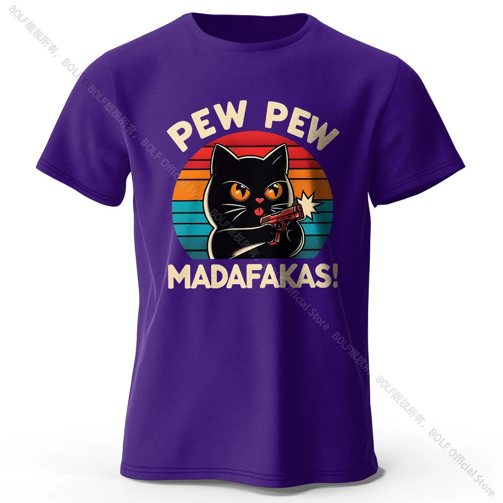 Cute Hand-Drawn Cat T-Shirt -