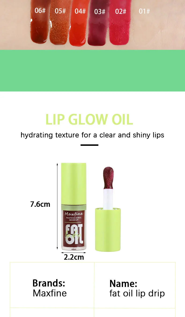Lip Gloss Waterproof Long-term Moisturizing Non-stick Cup Non-fading Liquid Green Packaging Lip Gloss Cosmetics -