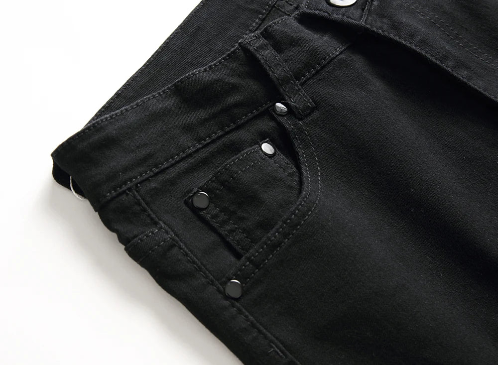 Jeans For Men Ripped Biker Skinny -