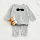 Dress your little one in comfort with this new baby clothes set—featuring a loose waffle cotton tracksuit perfect for kids on the move 0-3 Years Old -