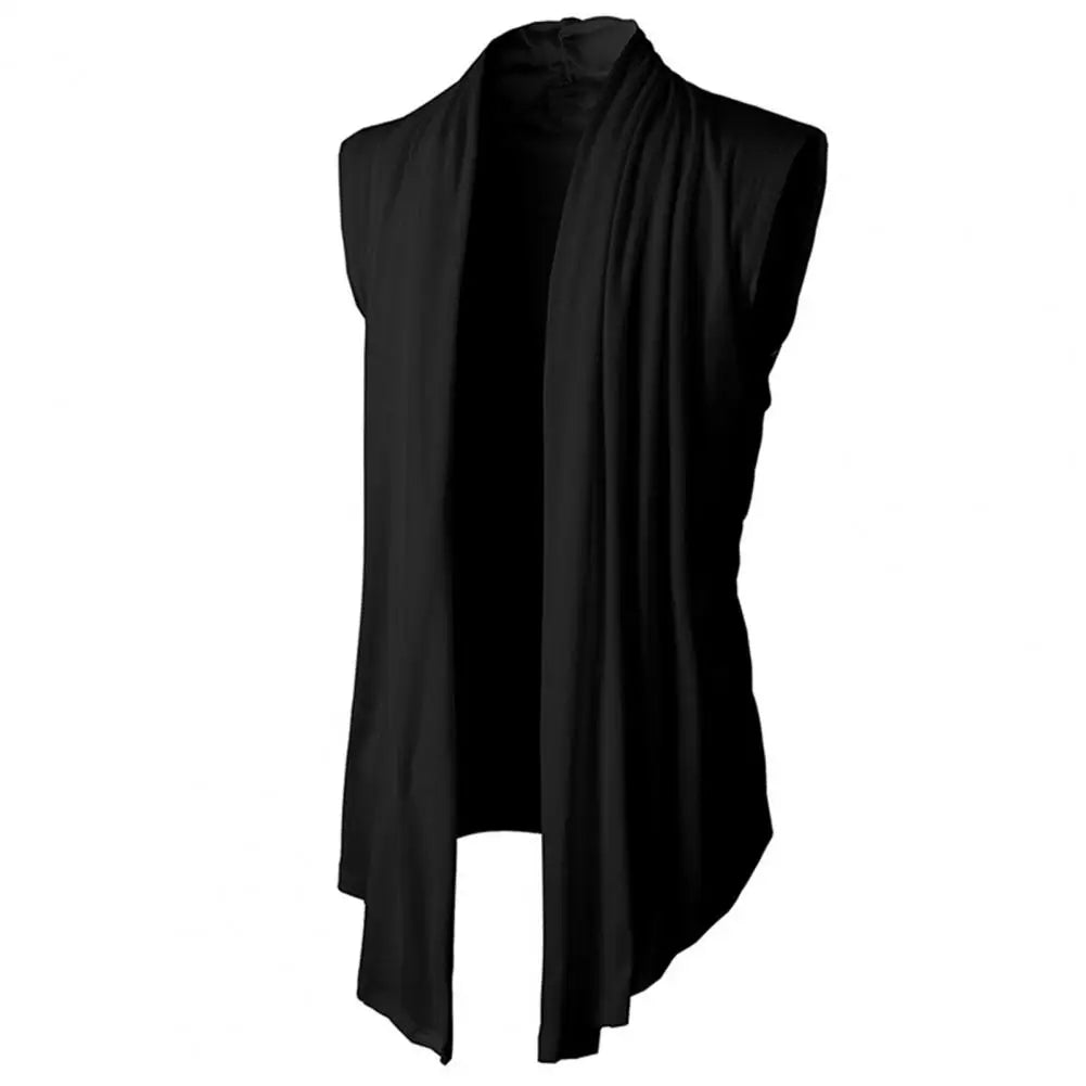Popular Men Coat Male Men Jacket Solid Color Pure Color Pleated Coat All Match -